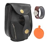 ZHUOCE 2-in-1 Slingshot Ammo Pouch Steel Ammo Balls Holder Leather Slingshot Bag Case with Magnetic Ring and Target