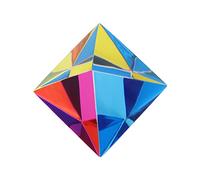 ZhuoChiMall CMY Color Orthoctahedron, 46mm (1.8 inch) Regular Octahedron Prism for Home or Office décor, STEM/STEAM Desktop Toys Easter Basket Stuffer for Kids