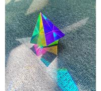ZhuoChiMall CMY Cube Original Pyramid (60mm),Crystal Sun Catcher Prism for Home or Office décor Gifts,Optical Color Cube