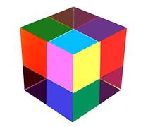 ZhuoChiMall CMY Mixing Colour Cube, 2.75 inch (70mm) CMYcube for Home or Office décor, Physics Education Learning, Scientific Toys and Gifts for Kids