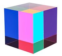 ZhuoChiMall CMY Mixing Colour Cube, 60mm (2.36 inch) Acrylic Color Prism Cube, CMYcube for Home or Office décor, STEM/STEAM Desktop Physics Toys, Science Learning Educational Gift for Kids, No Stand