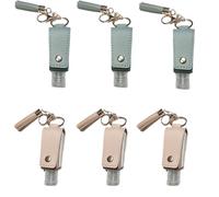 ZHUOEEDAAY Refillable Travel Bottles Empty Leakproof Plastic Travel Bottle with Leather Keychain Oil for Hand Sanitizer, Travel, Outdoor Activities, School (6)