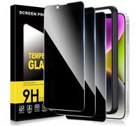ZhuoFan Privacy Screen for iPhone 14 Tempered Glass Screen Protector, Anti-Spy 10H Hardness Film Protective Glass Privacy Screen with Frame Positioning Aid, Bubble-Free, Pack of 3