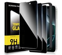 ZhuoFan Privacy Screen for iPhone 16 Pro Max Tempered Glass Privacy Screen Protector, Anti-Spy 10H Hardness Film Protective Glass Privacy Screen with Frame Positioning Aid, Bubble-Free, Pack of 3