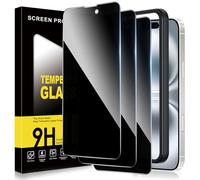 ZhuoFan Privacy Screen for iPhone 16 Tempered Glass Screen Protector, Anti-Spy 10H Hardness Film Protective Glass Privacy Screen with Frame Positioning Aid, Bubble-Free, Pack of 3