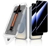 ZhuoFan Privacy Screen for Samsung Galaxy S25 Tempered Glass Screen Protector, Anti-Spy 10H Hardness Film Protective Glass, Auto Dust Elimination, Bubble-Free, Easy Installation, Pack of 2