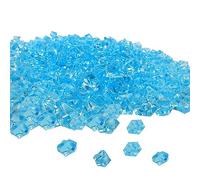 zhuohai 300 Pcs Acrylic Ice Rocks Crystals Gems, Bulk Fake Crystals, Plastic Diamonds for Vase Filler Wedding Decoration Table Scatter Party Arts Crafts Display (Light Blue)
