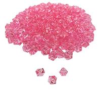 zhuohai 300Pcs Acrylic Ice Rocks Crystals Gems, Bulk Fake Crystals, Plastic Diamonds for Vase Filler Wedding Decoration Table Scatter Party Arts Crafts Display (Pink)