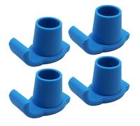 ZHUOKECE 4 Pcs Walker Glide Skis, Universal Fit Walker ski Glides, Heavy Duty Rubber Walker Glides Walker Feet Replacement (Blue)