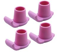 ZHUOKECE 4 Pcs Walker Glide Skis, Universal Fit Walker ski Glides, Heavy Duty Rubber Walker Glides Walker Feet Replacement (Pink)
