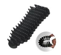 ZHUOMINGJIA Barbell Cleaning Brush, barebells Nylon Brush,Weightlifting Bar Flexible Cleaner,for Cleaning of The Barbell and Will not Cause Surface Damage on Any bar(Black 1Pcs)