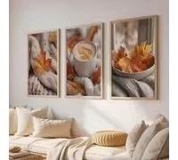 ZHUOYA 3-Piece Nutcracker Pastel Gallery Wall Art Prints, Vintage Christmas Canvas Posters, Soft Neutral Wall Decoration Posters(50X70X3CM/Frameless)