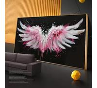 ZHUOYA Abstract Angel Wings Blue Wings Luxury Art Poster Print Romantic Pink Large Size Wings Canvas Painting Modern Home Decor 70x110cm Frameless