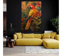 ZHUOYA Abstract Religion Hanuman Hindu Monkey God Meditation Yoga Poster Canvas Painting Wall Art Pictures Living Room Decor 55x110cm Frameless
