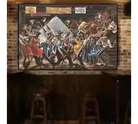 ZHUOYA Abstract The Sugar Shack Poster African Black Woman Man Dance Party Prints Canvas Painting Wall Art Home Room Decor(20x30cm/Canvas wrap)