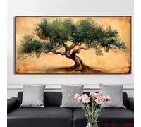 ZHUOYA Ancient Olive Tree canvas Painting Print Symbol of Peace and Wisdom Wall Art Botanical Nature Poster print wall room decor(70x100cm/Canvas wrap)