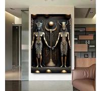 ZHUOYA Classic Vintage, Wall Art, Egyptian Gods and Mythology Mural, HD Canvas Printed Poster, Home Living Room Bedroom Decor 65x130cm Frameless