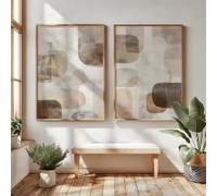 ZHUOYA Japanese Retro Wabi Sabi Mountains Abstract Canvas Print Poster Modern Minimalist Art Print Home Decor Wall Art Poster(20X35x2cm/Canvas wrap)