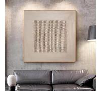 ZHUOYA Large Beige Minimalist Painting, Neutral Plaster Painting, Beige Textured Wall Art, Boho Painting, Wabi Sabi Decoration 50x50cm Frameless