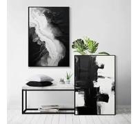 ZHUOYA Modern Abstract Art Marble Style Black White Gray Wall Art Poster Living Room Bar Cafe Bedroom Office Home Decor Painting(70 * 100X2CM/frame)