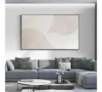 ZHUOYA Modern Art Textured Wall Art White Wall Art Painted Canvas @Large Abstract Oil Paintings Bedroom For Living Room Decor 70x100cm Frameless