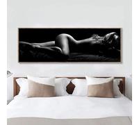 ZHUOYA Modern Sexy Women Sleeping on The Bed Canvas Posters and Prints Wall Art Paintings Body Pictures for Home Bedroom Decor 20x60cm Frameless