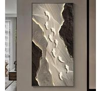 ZHUOYA Modern Simple Wall Art A school of goldfish River surging HD Canvas Printing Poster Living Room Bedroom Entrance Decor 30x60cm Frameless