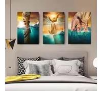 ZHUOYA Nordic Classic Christian Wall Art Uplifting Jesus Hand of God HD Canvas Poster Prints for Home Bedroom Living Room Decor(40 * 60x3cm/Frameless)