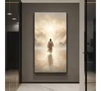 ZHUOYA @Printed on canvas Jesus canvas art Poster, Home Decor, Wall Art Living Room Bedroom Decoration Poster(50x70cm/Canvas wrap)