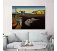 ZHUOYA Salvador Dali The Persistence of Memory Clocks Surreal Canvas Print Painting Poster Art Wall Pictures For Room Home Decor 30x50cm Frameless