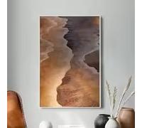 ZHUOYA Simple Abstract Beach Wave Canvas Poster Picture Wall Decoration, Wall Decorative Painting, Modern Living Room Home Decor(40x60cm)