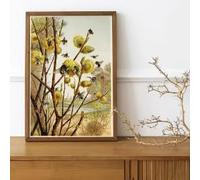 ZHUOYA Vintage Bee Poster Print Natural Insects Bumblebee Canvas Painting Botanical Bee Diagram Wall Art Picture Home Room Decor(70x90cm/Canvas wrap)