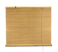 ZHUOZ1T Bamboo Roller Blinds,Made To Measure Blinds,95% Blackout Blinds,Roman Roller Shades,Breathable/Sun Protection/Privacy,for Indoor,Outdoor,Width × Height (155cm x 200cm,Carbonized)