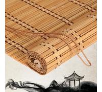 ZHUOZ1T Natural Bamboo Roller Blinds,Retro Roller Blinds,Bamboo Light Filtering Custom Roman Shades,Sun Shade Curtain,for Indoor/Outdoor/Garden,Width×Height (160cm x 250cm(63x98in))