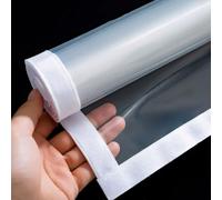 ZHUOZ1T Window Insulation Film Kit,Winter Keep Warm Draperies,Clear Window Cold Protection Film,Windproof Dustproof Transparent Curtain,for Keep Room Warm,Reusable,Easy to Open (95cm x 190cm)