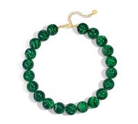 Zhuozatrfa Chunky Beaded Necklace for Women 20MM Oversized Resin Bead Statement Necklaces Trendy Boho Summer Beach Necklace Bold Vacation Jewelry, 16.99in, Acrylic, No Gemstone