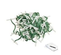 ZhuPu 100 Pcs Treasury Tags, Paper Binder Green Tags Paper Ties Treasury Tag, Suitable for Fixing Scattered Papers and Documents in Offices and Homes.