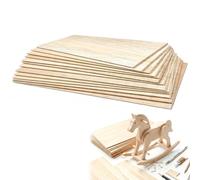 ZhuPu 12 Pcs Balsa Wood Sheets, Thin Wood Board for Architecture, Unfinished Crafting Ply(200 * 100 * 1mm)