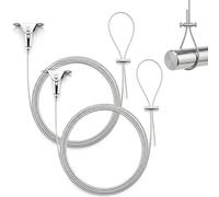 ZhuPu 2 Pcs Ceiling Mounted Shower Curtain Rod Bracket, Stainless Steel Support for L Shaped U Shaped Curved Shower Rods Curtain Poles