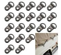 ZhuPu 20 Pcs D Rings, Heavy Duty Tie Down Anchor D Rings Stainless Steel for Truck Trailer Boat Cargo Black