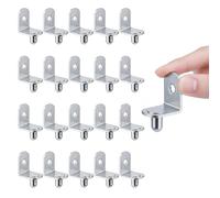 ZhuPu 20 Pcs Shelf Support Pegs, 5mm L-Shaped Shelf Pins, Iron Plated Metal Pegs for Cabinet & Wardrobe