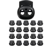 ZhuPu 20 Pcs Toggles, Plastic Cord Locks and Shoelace Toggle Fasteners for Trainers, Drawstring Stopper for Clothing Bags and Hats