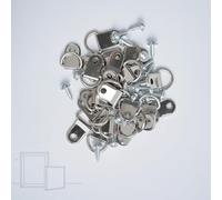 ZhuPu 25 Pcs Picture Hanging Hooks, D Rings Hooks for Picture Hanging Frame Hangers Frame Hooks, Suitable for Hanging Picture Frames, Decorative Panels Can Be Hidden Behind Photo Albums