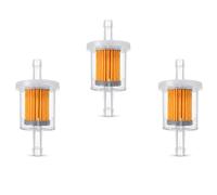ZhuPu 3 Pcs Inline Fuel Filter, 8mm Universal Motorcycle Fuel Line Filter, Transparent Petrol Filters for Small Engine, Pit Bike and Scooter Maintenance
