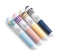 ZhuPu 4 Pcs 10 in 1 Multicolour, Multi Colour Pen All in One, 0.8mm Retractable Ballpoint for Drawing, School, Art, Office, and Gifts(10-Colour Each)