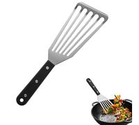 ZhuPu Fish Spatula, Stainless Steel Metal Fish Slice, Slotted Turner with ABS Handle, Egg Spatula for Kitchen Cooking