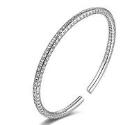 ZHURDFT Bangle Bracelets for Women, Women 925 Silver Bracelet Vintage Hand Carve Cuff Bangle Classic Ladies Jewellery Birthday Gi