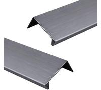 ZHURDFT Cabinet Handles, Invisible Drawer Handles with Screws, Aluminium Alloy Cupboard Furniture Pull, Back Mount Finger Edge for Wardrobe Kitchen Cabinet 2 Pcs(Brushed Grey,Length 500mm)