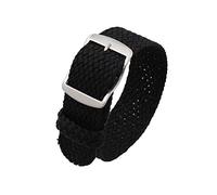 ZHURDFT Watch bands for men, Watch band, 18mm/20mm/22mm Nylon Man Watchband Replacement Vintage Wrist Band Strap with Black/Silver Brushed Buckle(Black S-22mm)