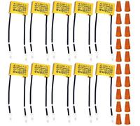 ZHUROUPU 10 Pcs Safety Capacitors Polypropylene Film 0.33uF 275V X2 MKP Suppression of Differential Mode Interference Capacitors, 12 x 18 x 6mm for LED Lighting Lamp, PCB Components